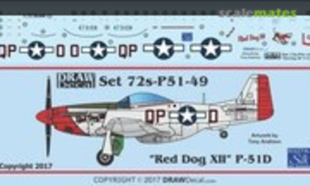 1:72 P-51D “Red Dog XII” (Draw Decal 72-P51-49) 72-P51-49