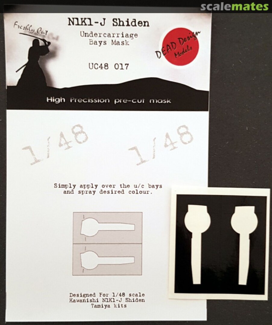 Boxart N1K1-J Shiden - Undercarriage Bays Mask UC48017 DEAD Design Models