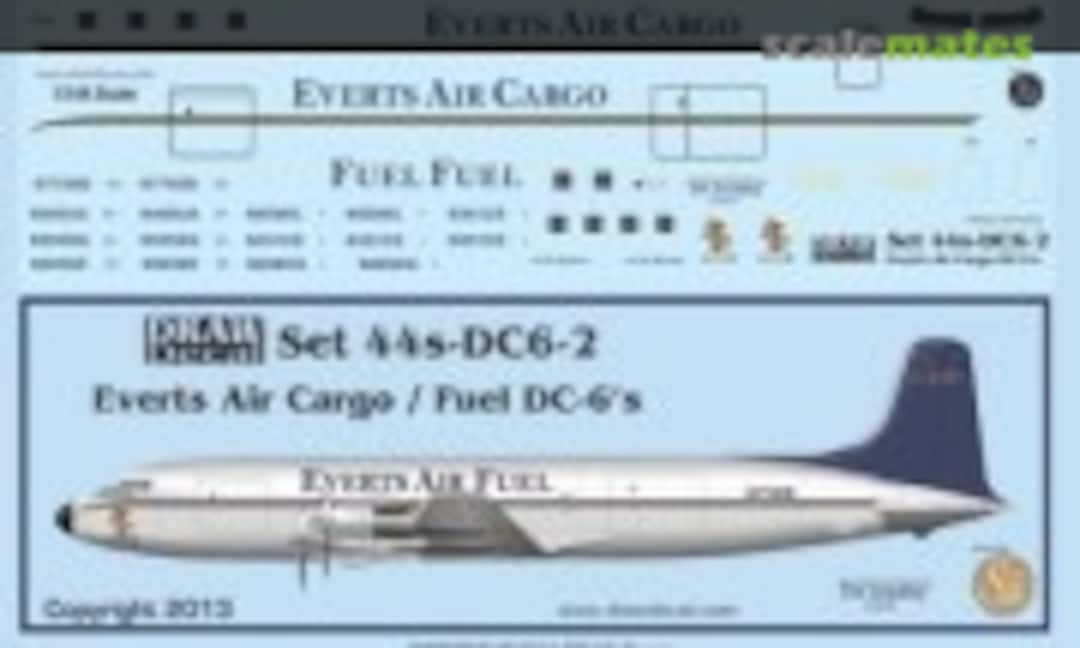 1:144 Everts Air Cargo / Fuel DC-6s (Draw Decal 44-DC6-2) 44-DC6-2