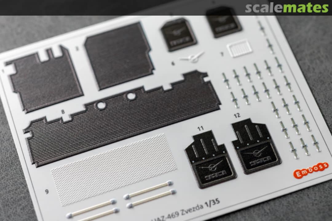 Contents UAZ-469 part 2 interior 3D decals EM35029 Embase Contents UAZ-469 part 2 interior 3D decals EM35029 Embase