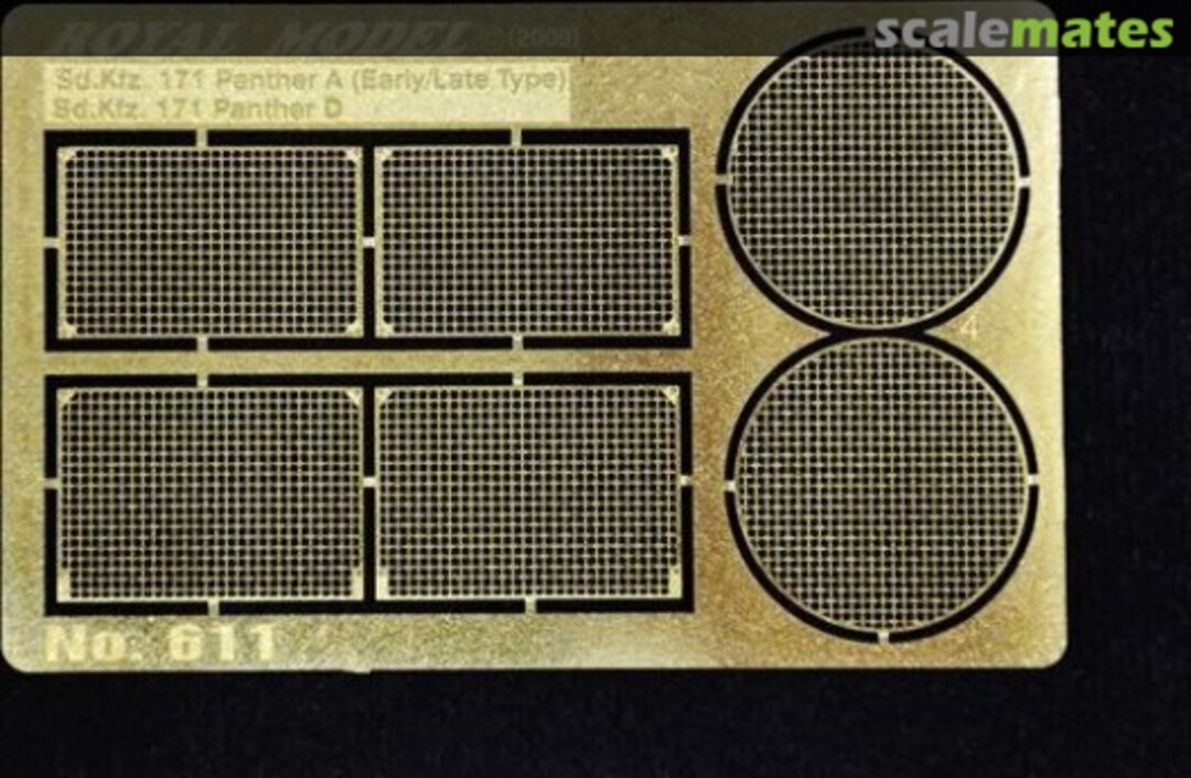 Boxart Panther Ausf. A/D Engine Grills 611 Royal Model