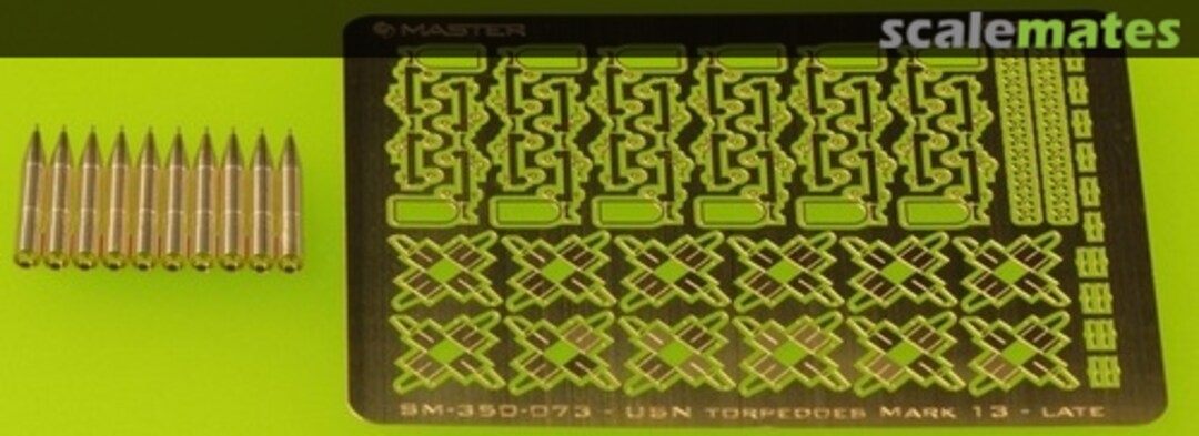 Boxart USN Airborne torpedoes Mark 13 (22.4in) with trolleys - improved type SM-350-073 Master Boxart USN Airborne torpedoes Mark 13 (22.4in) with trolleys - improved type SM-350-073 Master