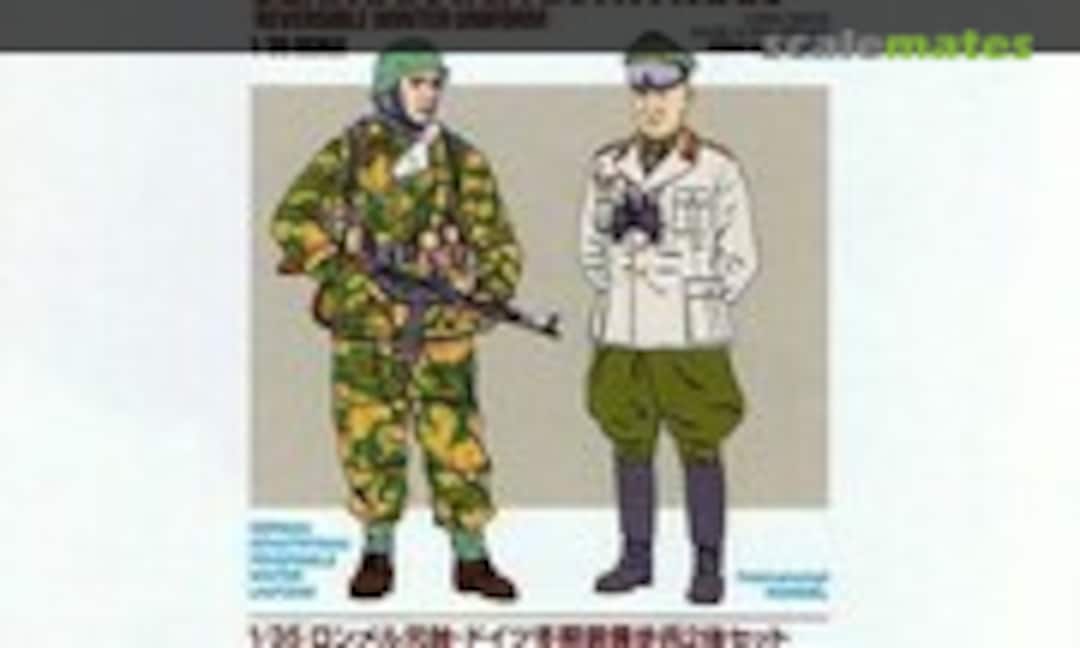 1:35 Feldmarschall Rommel & German Infantryman (Reversible Winter Uniform) (Tamiya 89629) 89629