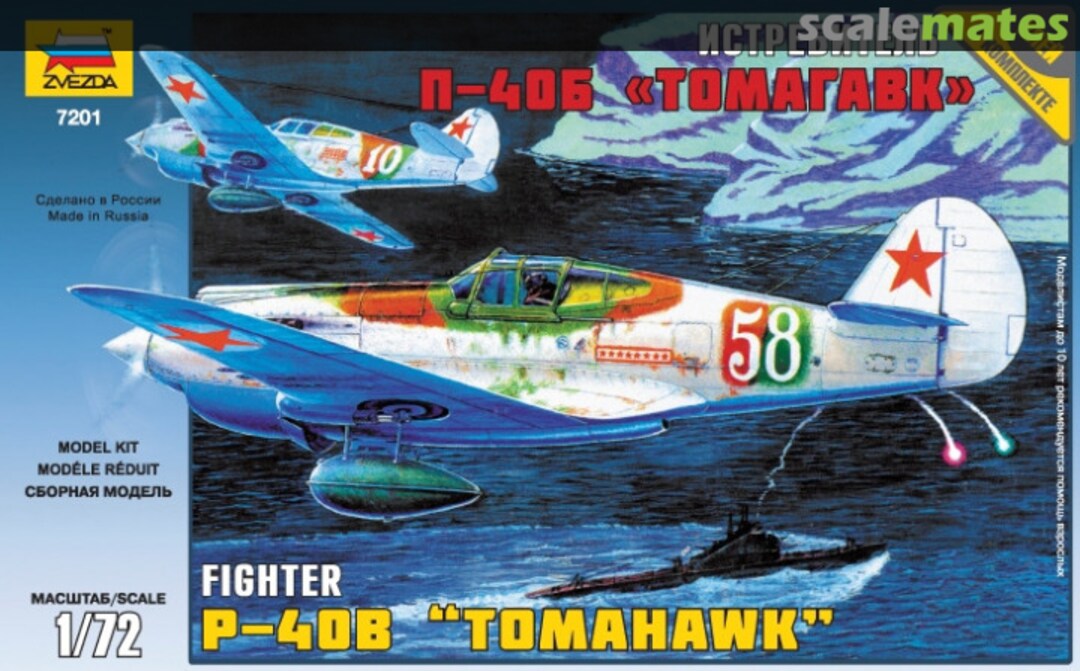 Boxart Fighter P-40B "Tomahawk" 7201 Zvezda