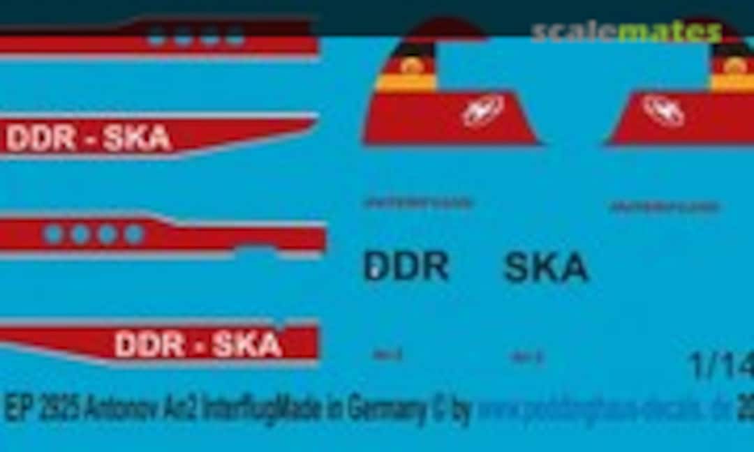 1:144 Antonov An2 Interflug (Peddinghaus-Decals EP 2925) EP 2925