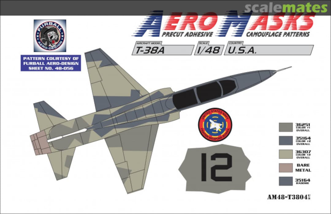 Boxart T-38A USA USNWFS 12Black AM48-T3804 AeroMasks Boxart T-38A USA USNWFS 12Black AM48-T3804 AeroMasks