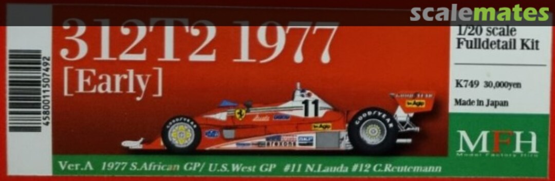 Boxart Ferrari 312 T2 K-749 Model Factory Hiro Boxart Ferrari 312 T2 K-749 Model Factory Hiro