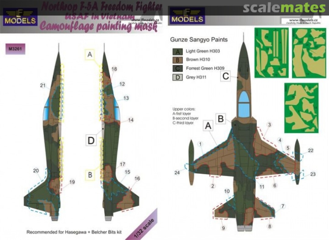 Boxart Northrop F-5A Freedom Fighter USAF in Vietnam M3261 LF Models Boxart Northrop F-5A Freedom Fighter USAF in Vietnam M3261 LF Models