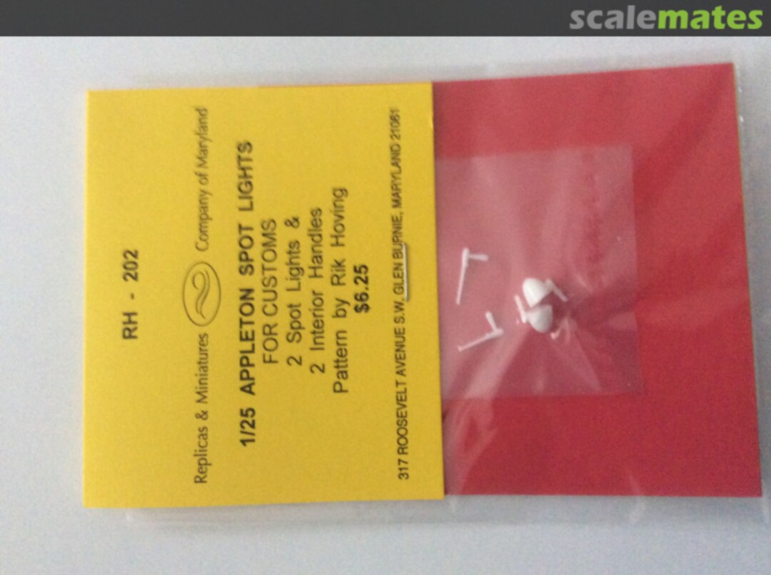 Boxart Appleton Spot Lights RH-202 Replicas & Miniatures Company of Maryland Boxart Appleton Spot Lights RH-202 Replicas & Miniatures Company of Maryland
