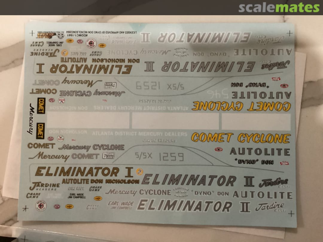 Boxart Dyno Don Nicholson Eliminator Cyclone Funny Cars 1941 Slixx Decals Boxart Dyno Don Nicholson Eliminator Cyclone Funny Cars 1941 Slixx Decals