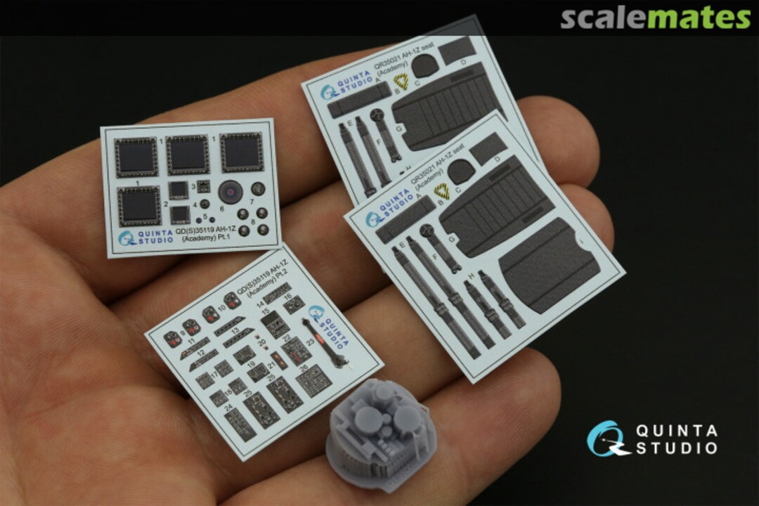 Contents AH-1Z interior 3D decals (with 3D-printed resin parts) QD+35119 Quinta Studio