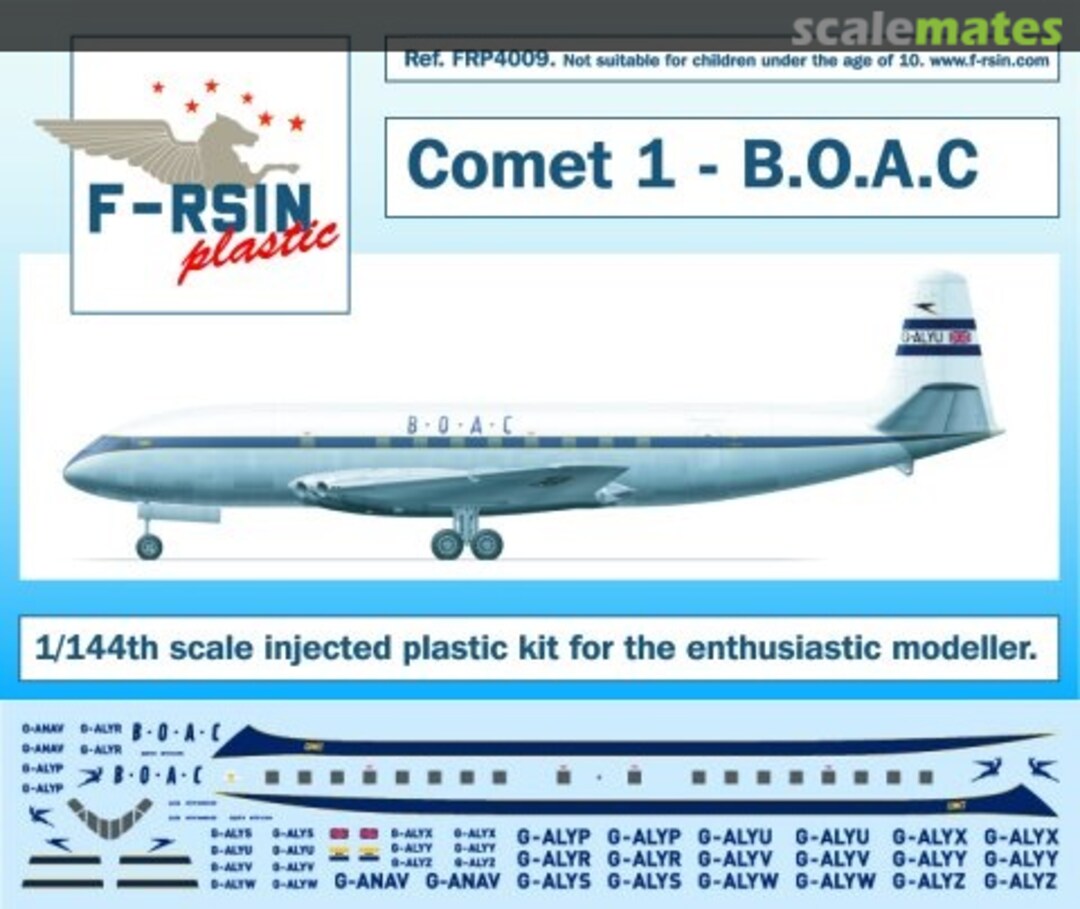Boxart de Havilland DH 106 Comet 1, Comet 1A FRP4009 F-RSIN Boxart de Havilland DH 106 Comet 1, Comet 1A FRP4009 F-RSIN