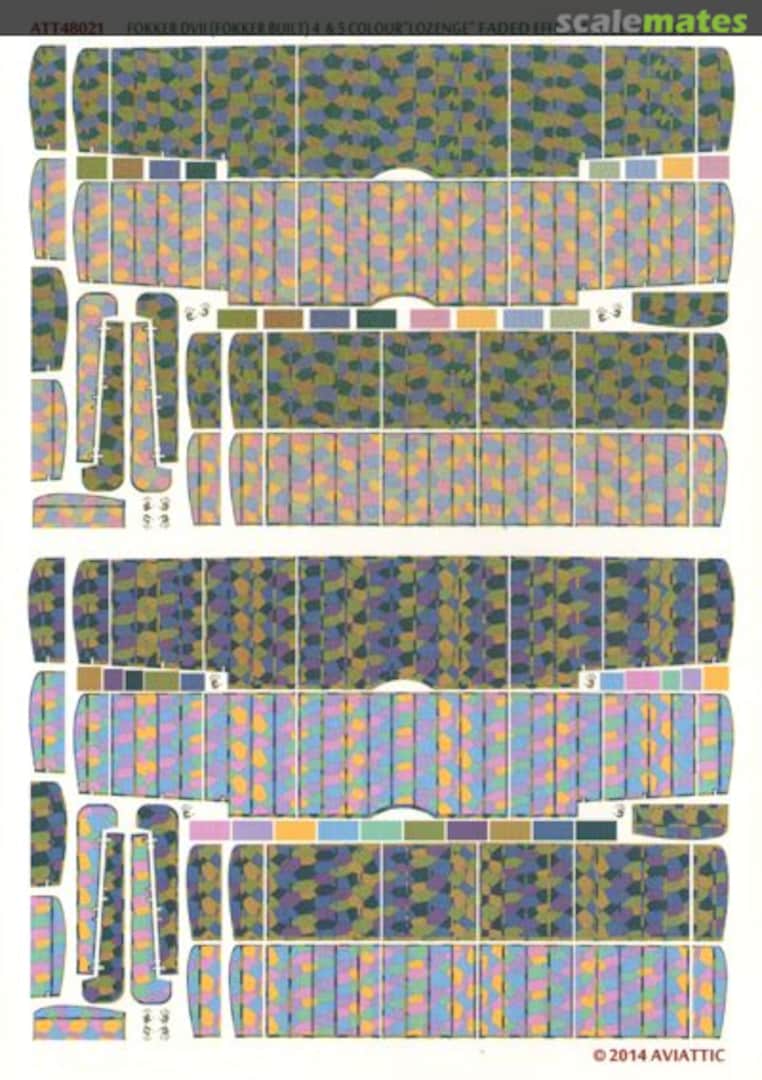 Boxart fokker DVII (Fokker built) 4 & 5 colour "lozenge" ATT48021 Aviattic Boxart fokker DVII (Fokker built) 4 & 5 colour "lozenge" ATT48021 Aviattic