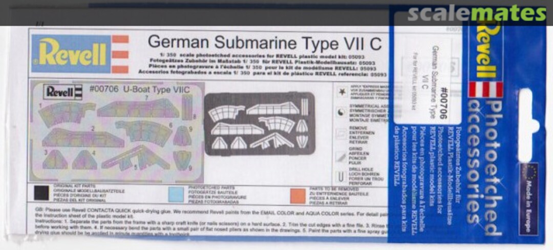 Boxart U-Boot Type VII C - Photoetched accessories 00706 Revell