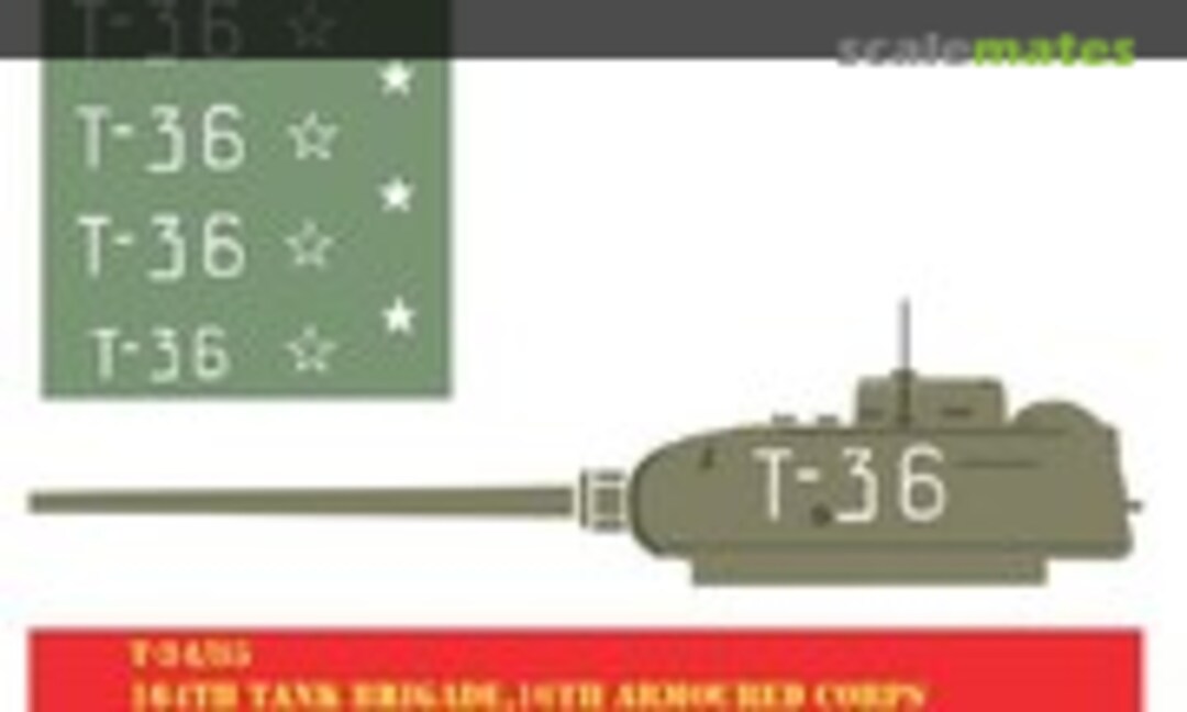1:16 T-34/85 'T-36 '164th Tank Brigade,16th Armoured Corps - Summer 1944 Paint mask (HQ-Masks T3416023) T3416023
