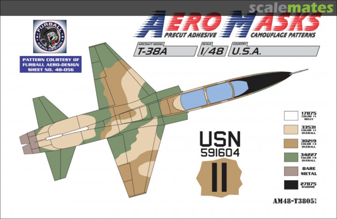 Boxart T-38A USA USN 591604 11Black AM48_T3805 AeroMasks Boxart T-38A USA USN 591604 11Black AM48_T3805 AeroMasks