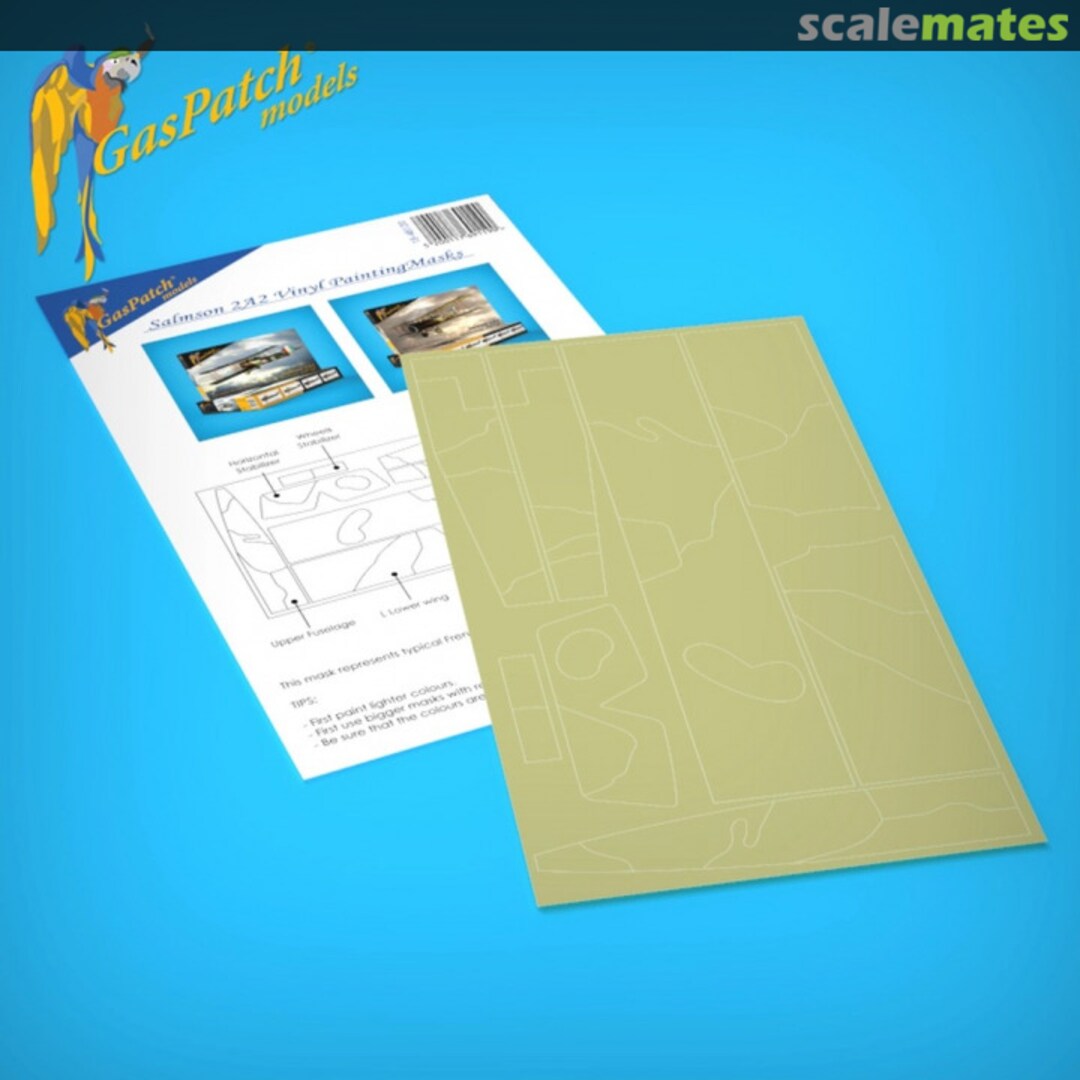 Boxart Salmson 2A2 Vinyl Painting Mask 18-48120 GasPatch Models Boxart Salmson 2A2 Vinyl Painting Mask 18-48120 GasPatch Models