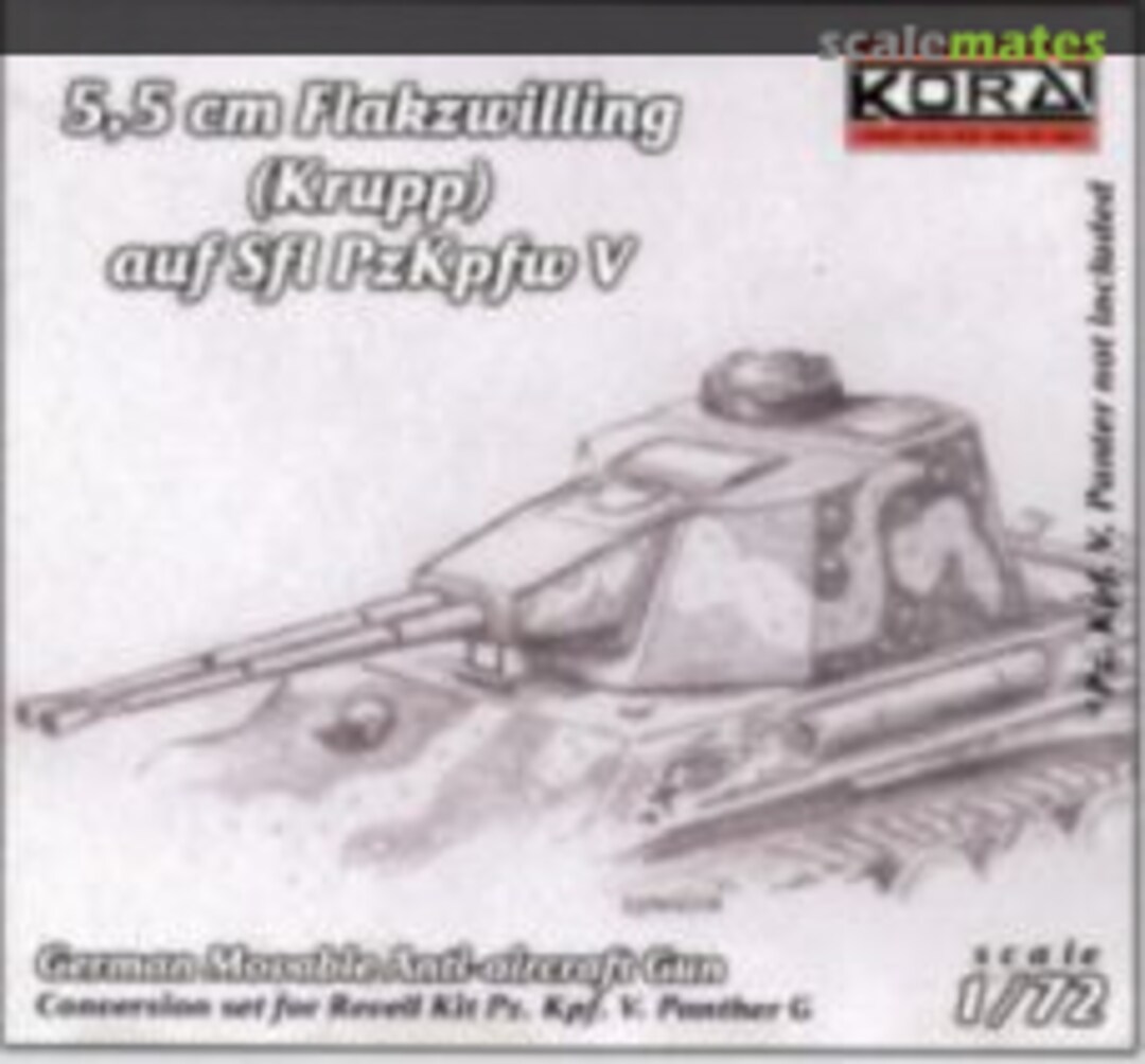 Boxart 5,5cm Flakzwilling (Krupp) auf Sfl PzKpfw V AC7208 Kora Models Boxart 5,5cm Flakzwilling (Krupp) auf Sfl PzKpfw V AC7208 Kora Models