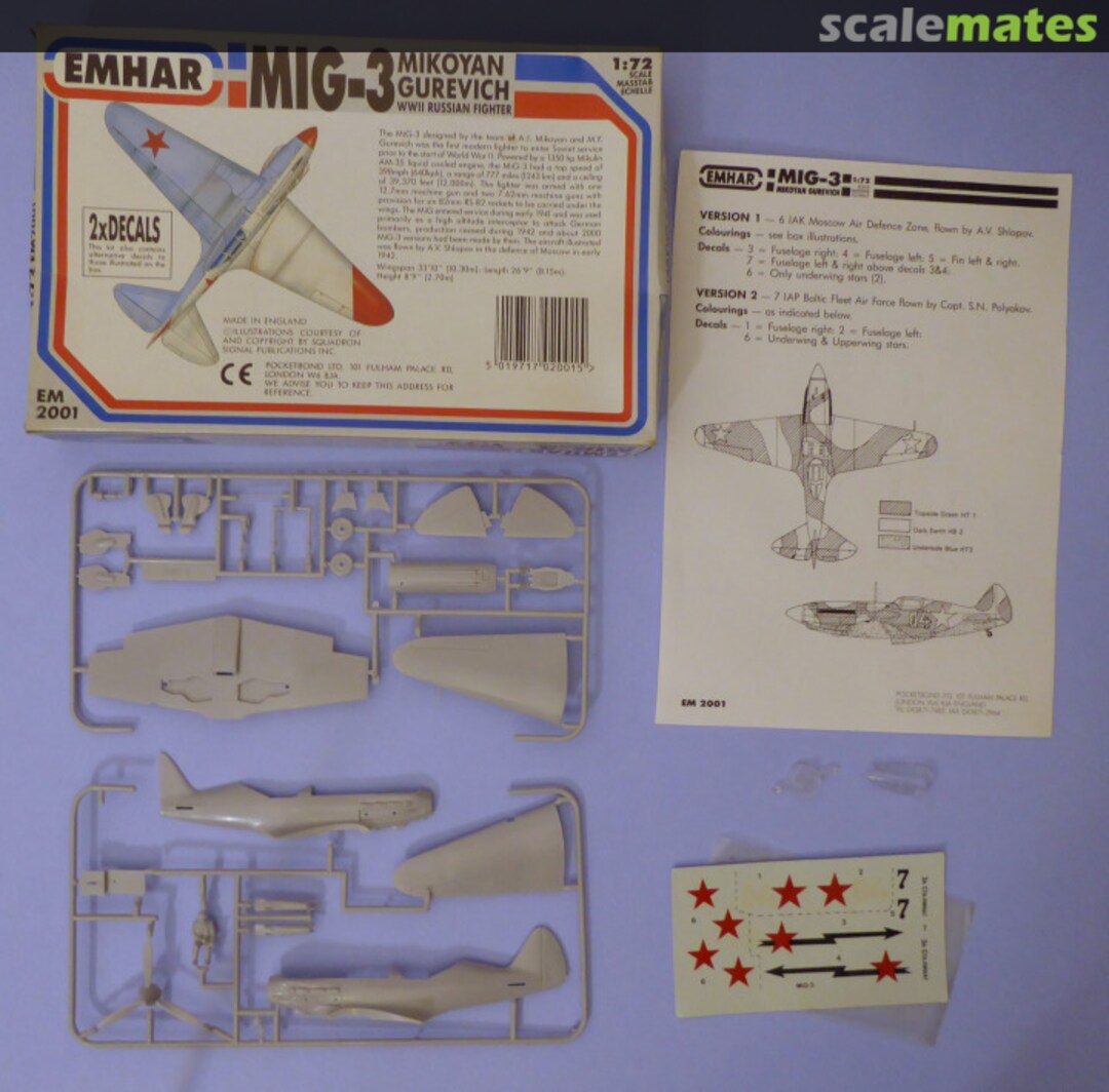 Contents MiG-3 Mikoyan Gurevich WWII Russian Fighter EM2001 EMHAR Contents MiG-3 Mikoyan Gurevich WWII Russian Fighter EM2001 EMHAR