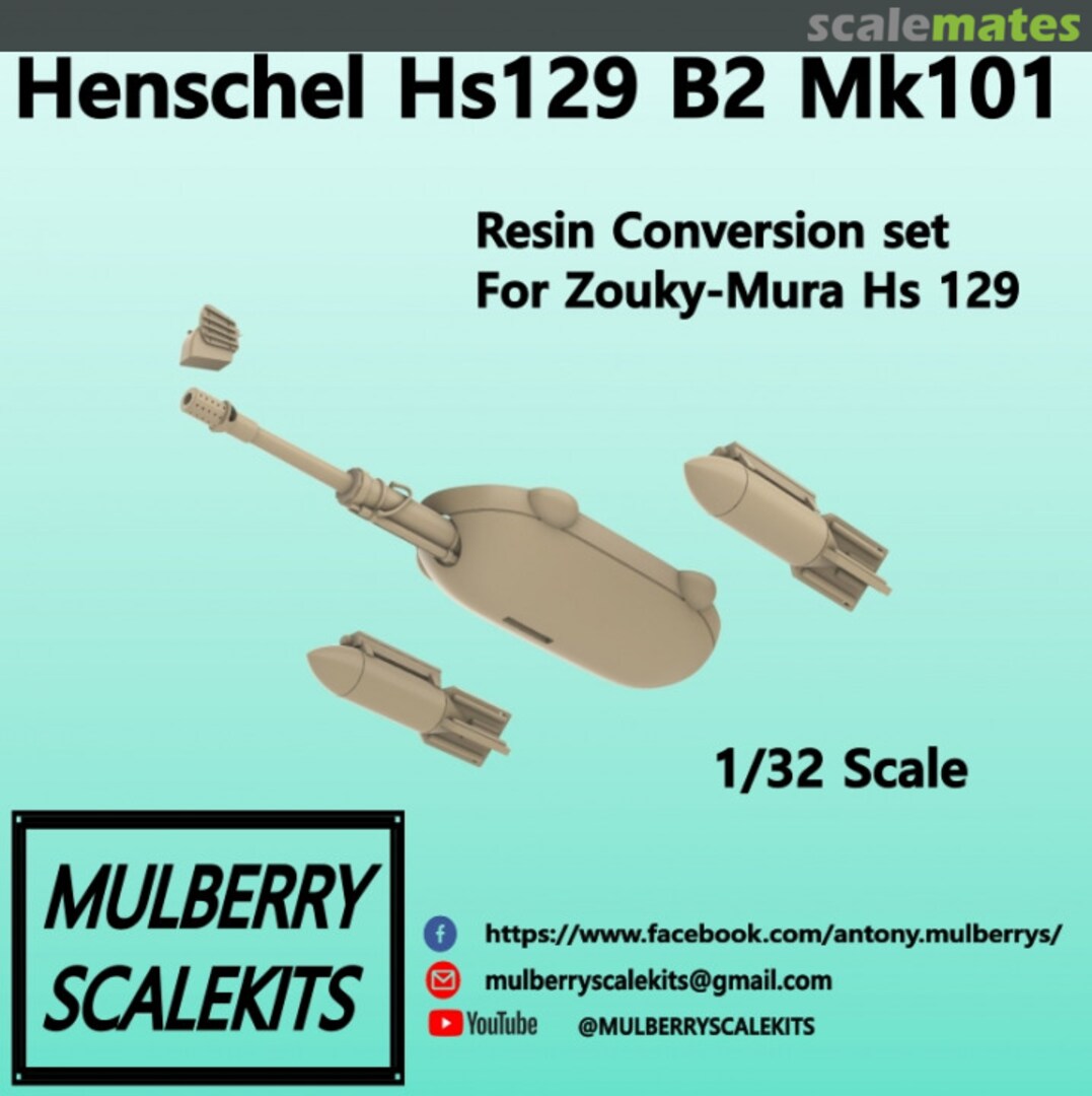 Boxart Henschel Hs 129 B-2 Mk 101 conversion set Mulberry Scalekits Boxart Henschel Hs 129 B-2 Mk 101 conversion set Mulberry Scalekits