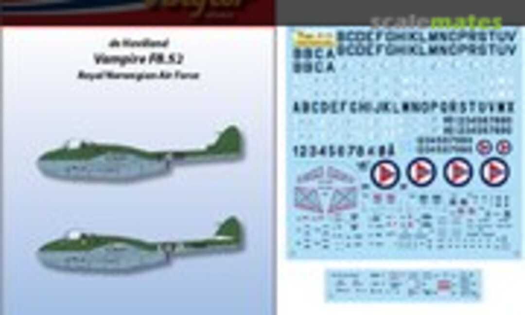 1:48 Vampire FB.52 (Vingtor Decals 48-152) 48-152