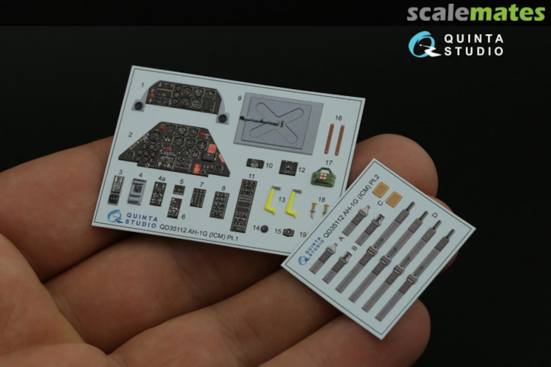 Contents AH-1G interior 3D decals QD35112 Quinta Studio Contents AH-1G interior 3D decals QD35112 Quinta Studio