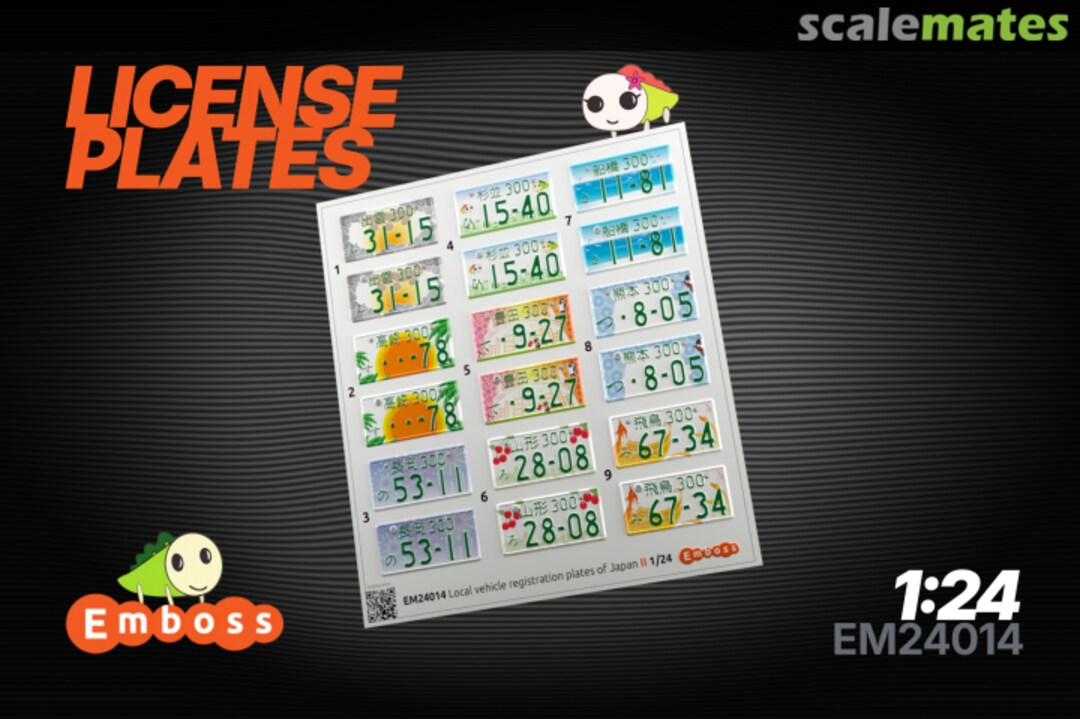 Boxart Japanese Local Registration Plates with Background II EM24014 Embase Boxart Japanese Local Registration Plates with Background II EM24014 Embase