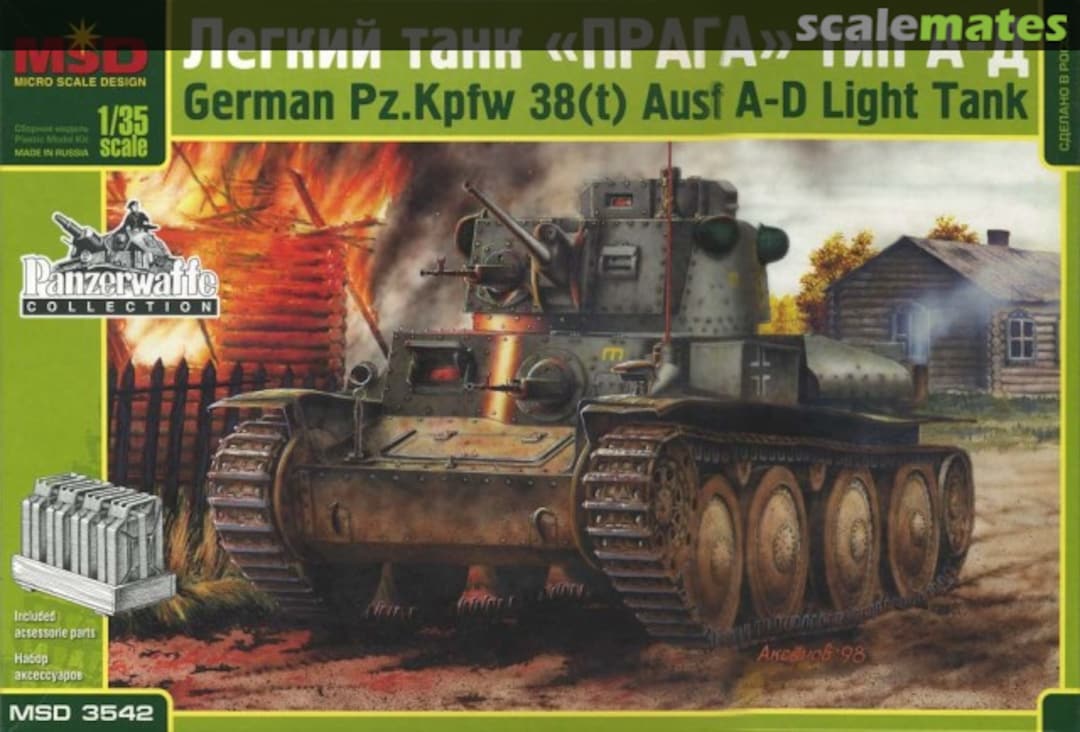 Boxart Pz.Kpfw 38(t) Ausf A-D 3542 MSD Micro Scale Design Boxart Pz.Kpfw 38(t) Ausf A-D 3542 MSD Micro Scale Design