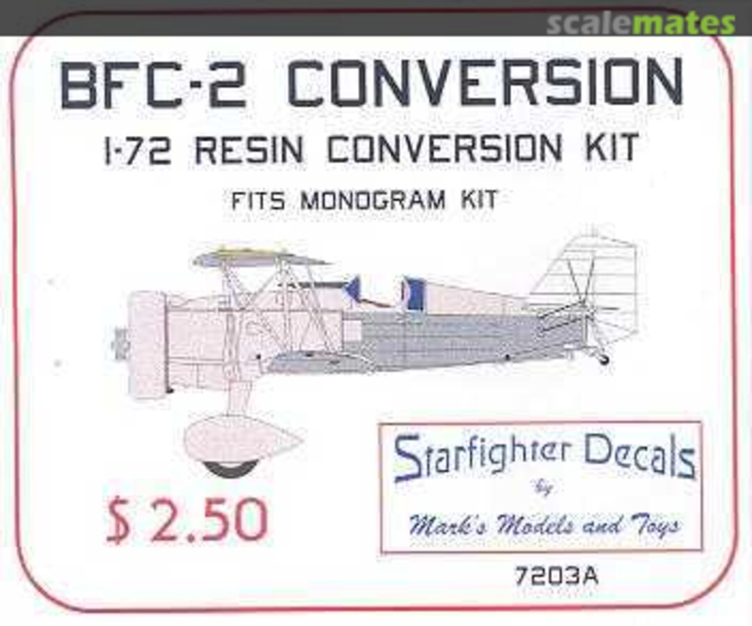 Boxart BFC-2 Conversion 7203A Starfighter Decals Boxart BFC-2 Conversion 7203A Starfighter Decals