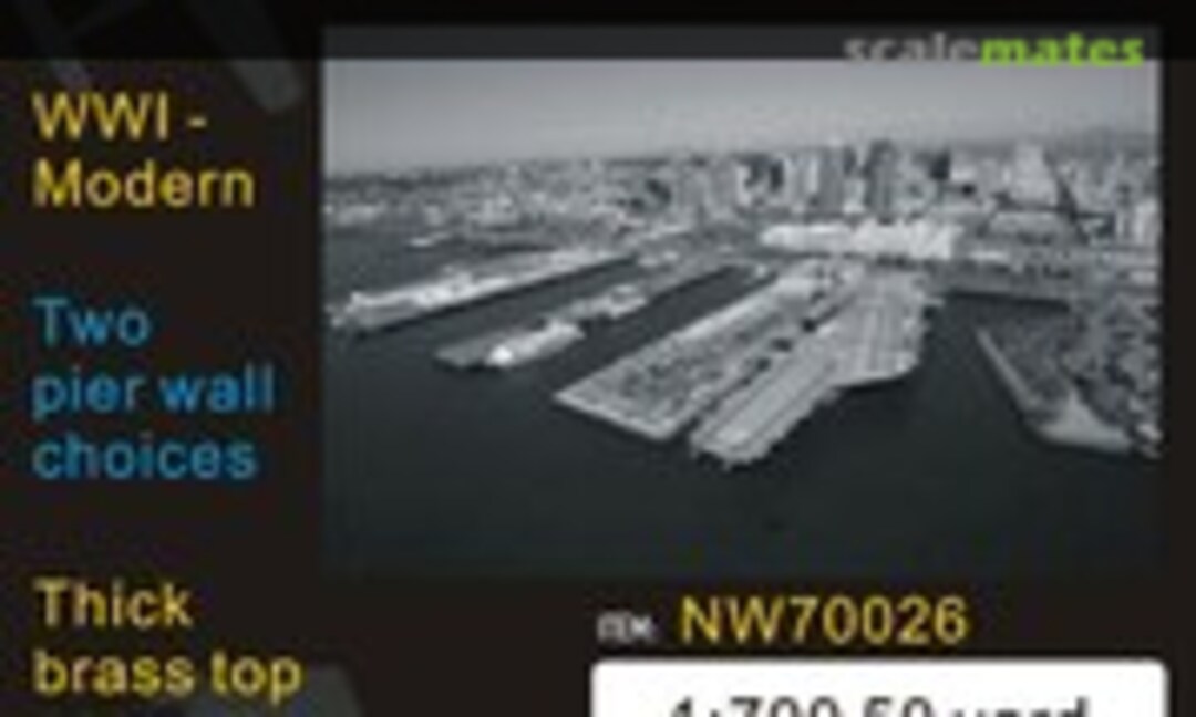 50 Yard Naval Pier WWI-Modern Pier Wall Choices (Alliance Model Works NW70026)