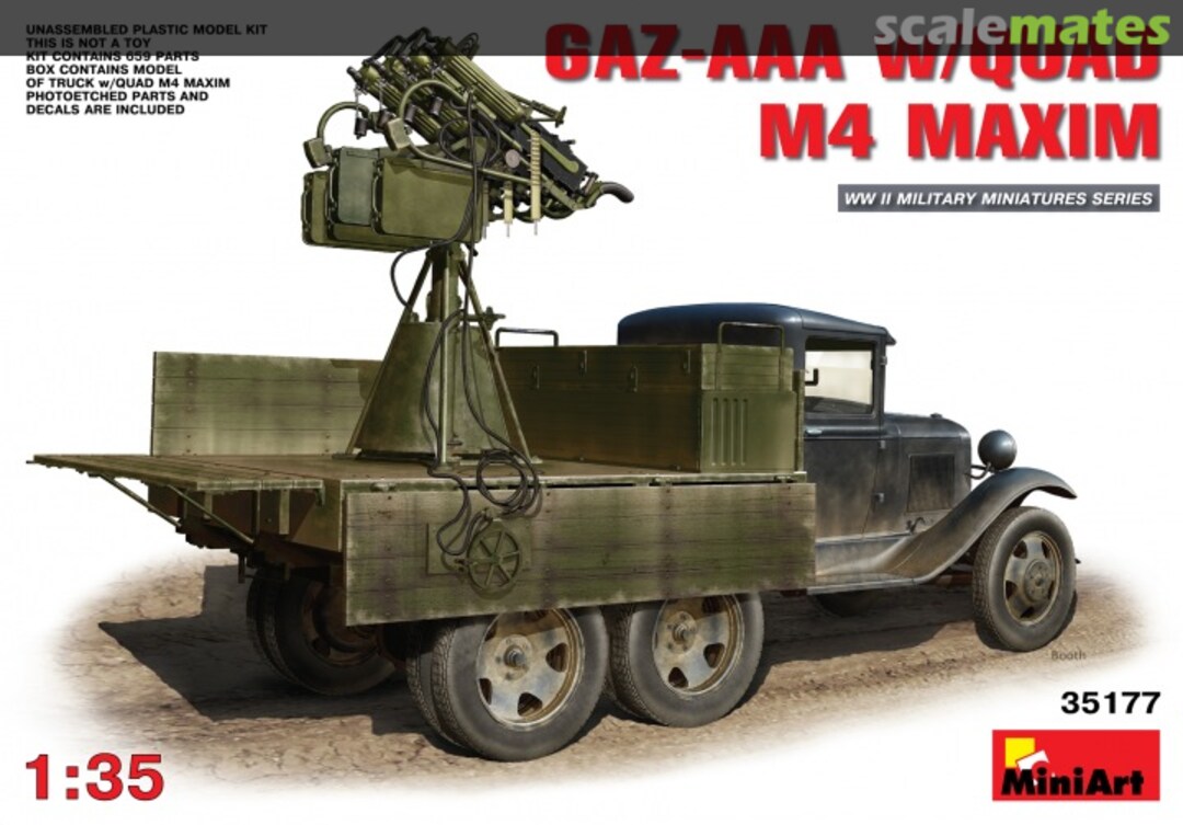 Boxart GAZ-AAA w/QUAD M4 MAXIM 35177 MiniArt Boxart GAZ-AAA w/QUAD M4 MAXIM 35177 MiniArt