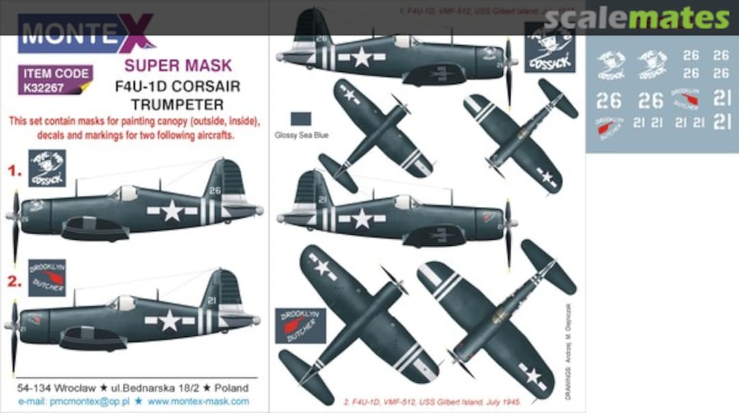 Boxart Vought F4U-1D Corsair K32267 Montex Boxart Vought F4U-1D Corsair K32267 Montex