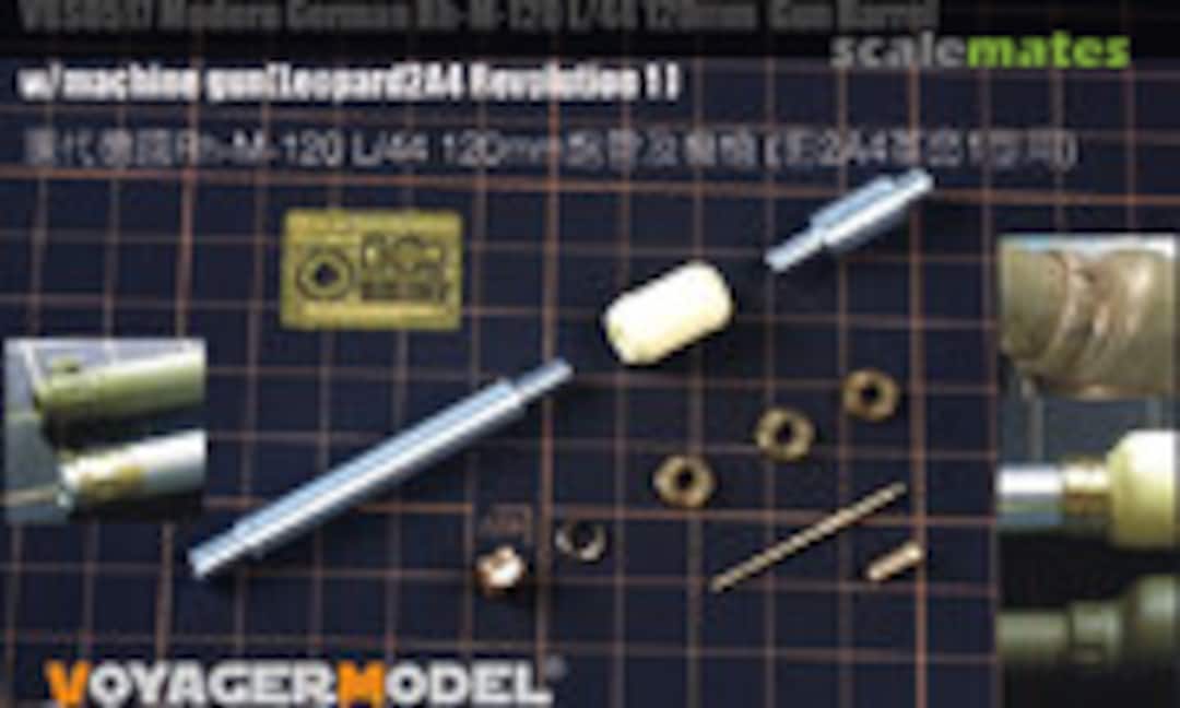 1:35 Modern German Rh-M-120 L/44 120mm Gun Barrel w/ Machine Gun (Leopard2A4 Revolution 1) (Voyager Model VBS0517)