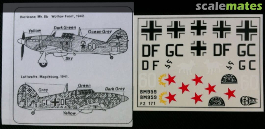 Boxart Hawker Hurricane Mk 2c F2 171 KD Decal Boxart Hawker Hurricane Mk 2c F2 171 KD Decal