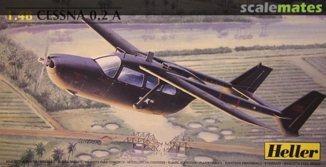 Boxart Cessna O-2A Skymaster 80408 Heller Boxart Cessna O-2A Skymaster 80408 Heller