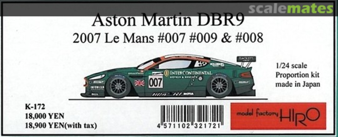 Boxart Aston Martin DBR9 K-172 Model Factory Hiro Boxart Aston Martin DBR9 K-172 Model Factory Hiro