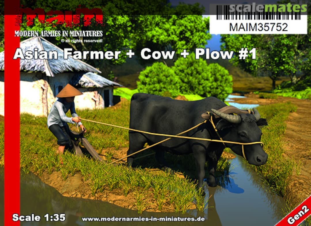 Boxart Vietnamese Farmer + Cow + Plow #1 MAIM35752 MAiM Boxart Vietnamese Farmer + Cow + Plow #1 MAIM35752 MAiM