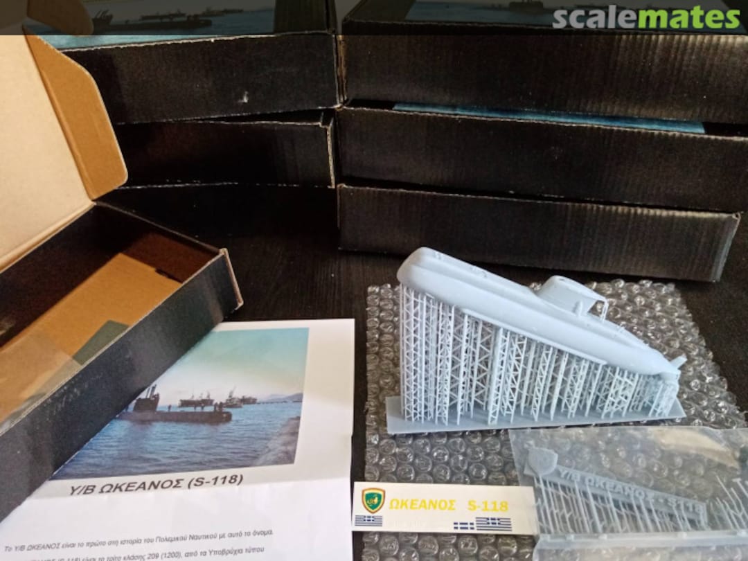 Contents Poseidon Class (Type 209/1200) - HS Okeanos (Ωκεανός) S-118 1YB70001 Hellenic Ship Model Contents Poseidon Class (Type 209/1200) - HS Okeanos (Ωκεανός) S-118 1YB70001 Hellenic Ship Model