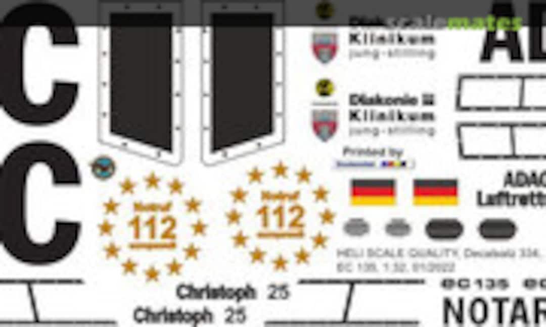 1:32 EC 135 - ADAC - D-HPMM Christoph 25 (Heli Scale Quality Decal 334)