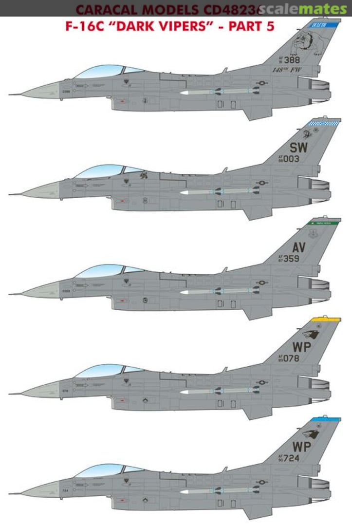 Boxart F-16C "Dark Vipers" Part 5 CD48236 Caracal Models Boxart F-16C "Dark Vipers" Part 5 CD48236 Caracal Models