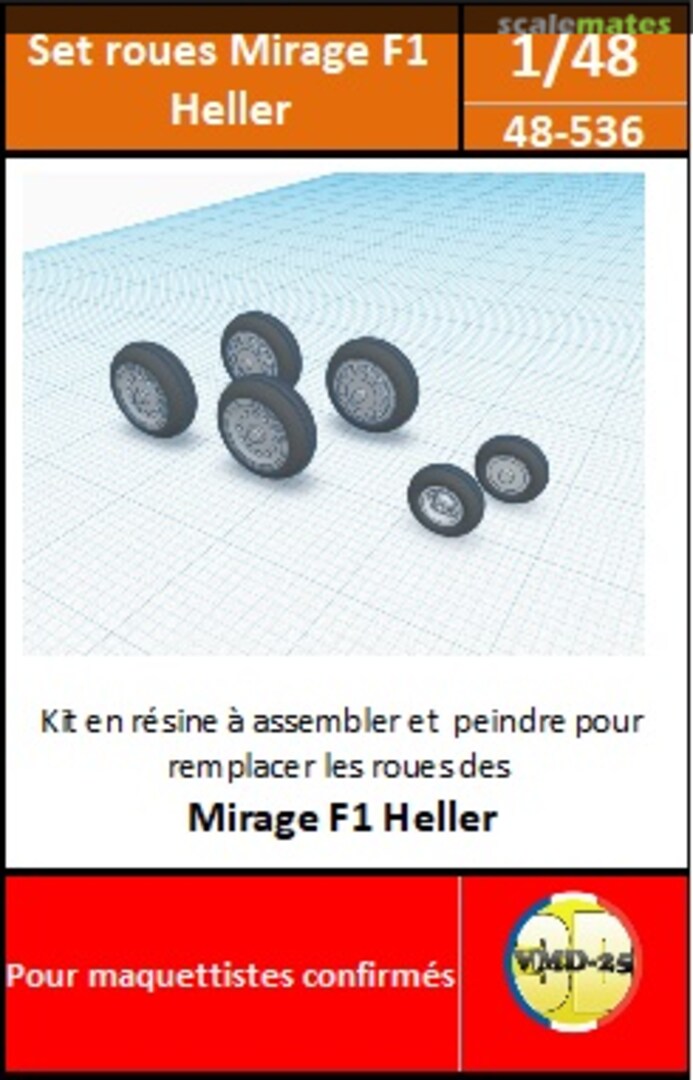 Boxart Ensemble de Roues pour Mirage F1 48-536 VMD25_3D Boxart Ensemble de Roues pour Mirage F1 48-536 VMD25_3D