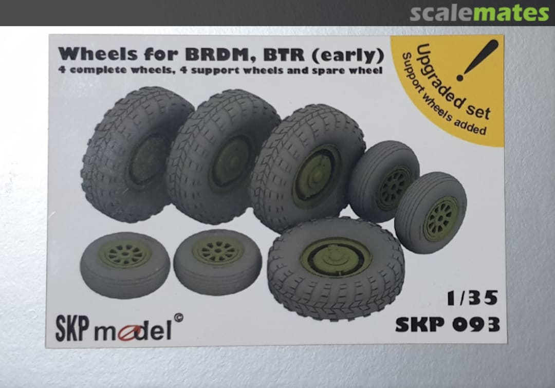 Boxart Wheels for BRDM, BTR (early) Upraded set 093 SKP model Boxart Wheels for BRDM, BTR (early) Upraded set 093 SKP model