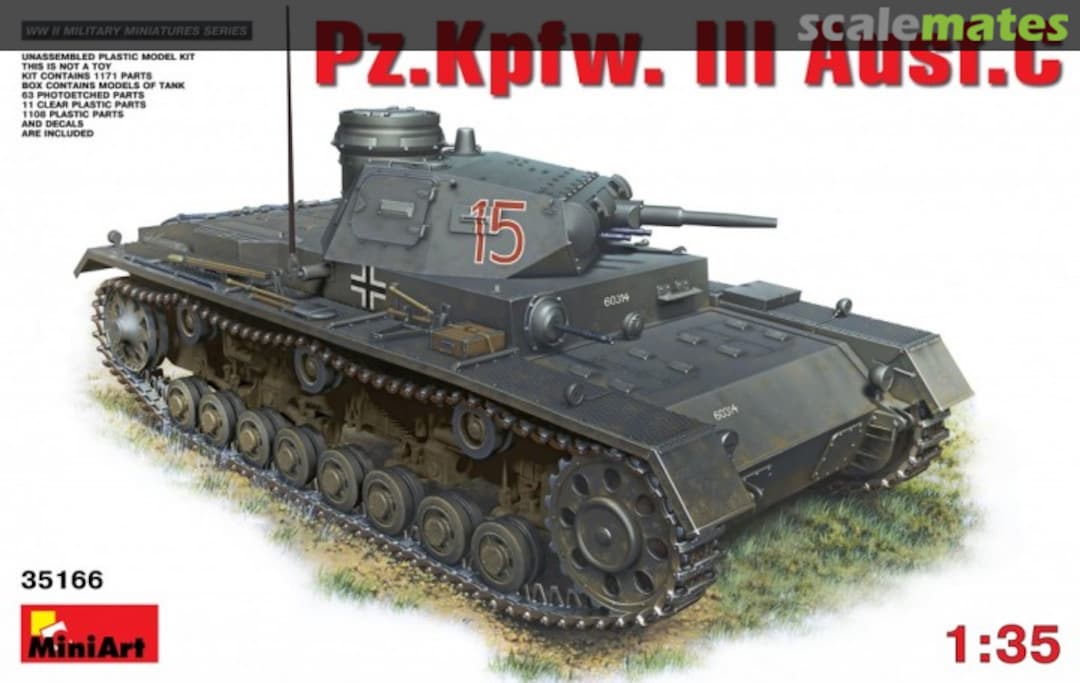 Boxart Pz.Kpfw. III Ausf.C 35166 MiniArt Boxart Pz.Kpfw. III Ausf.C 35166 MiniArt