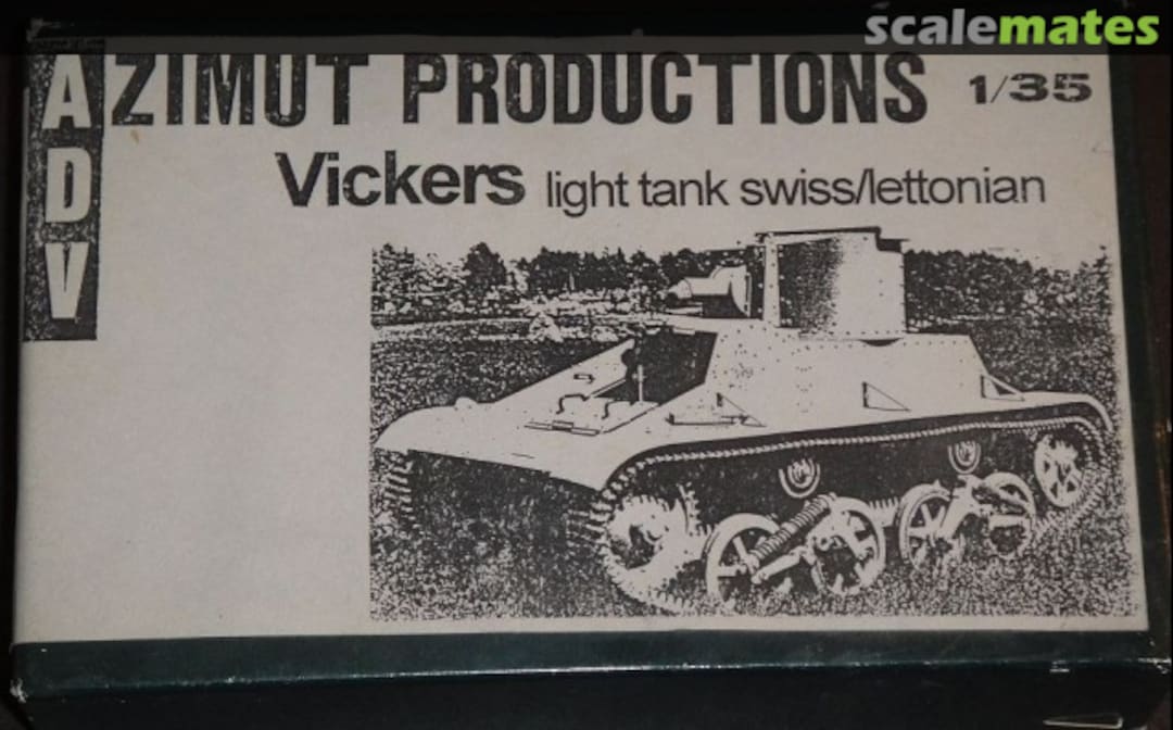 Boxart Vickers light tank Swiss/Lettonian (Latvian) 35004 ADV Azimut