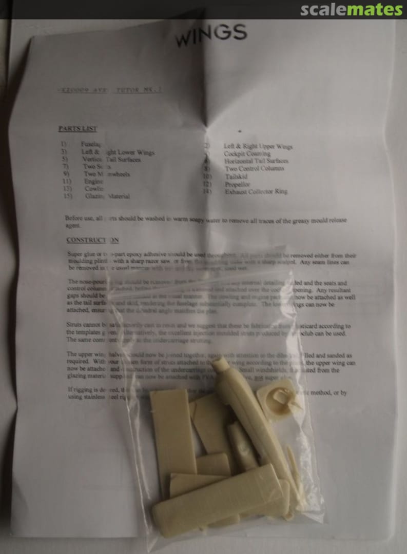 Boxart Avro Tutor Mk.1 WKI0009 Wings Boxart Avro Tutor Mk.1 WKI0009 Wings