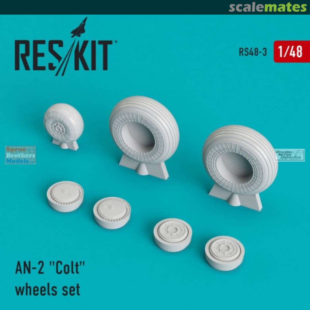 Boxart Antonov An-2 Colt - wheels set RS48-0003 ResKit Boxart Antonov An-2 Colt - wheels set RS48-0003 ResKit