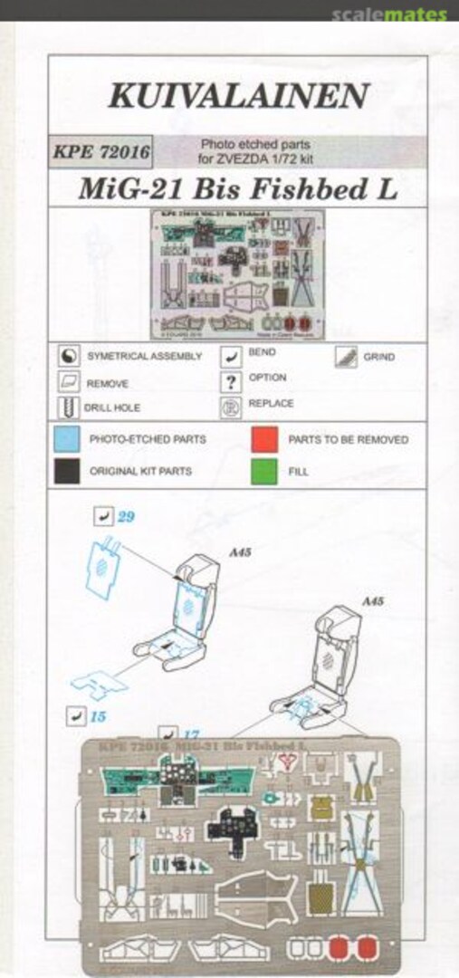 Boxart MiG-21Bis detail set KPE 72016 Kuivalainen Boxart MiG-21Bis detail set KPE 72016 Kuivalainen