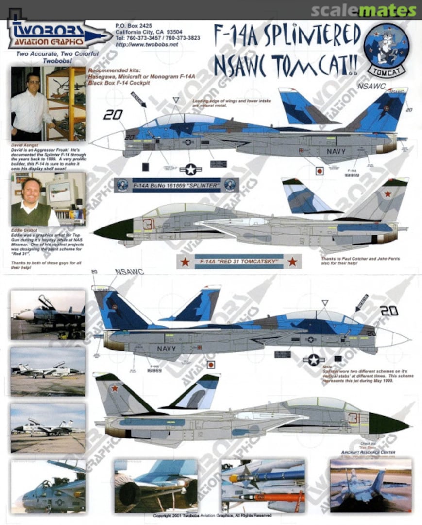 Boxart F-14A Splintered NSAWC Tomcat 48-007 TwoBobs Aviation Graphics Boxart F-14A Splintered NSAWC Tomcat 48-007 TwoBobs Aviation Graphics