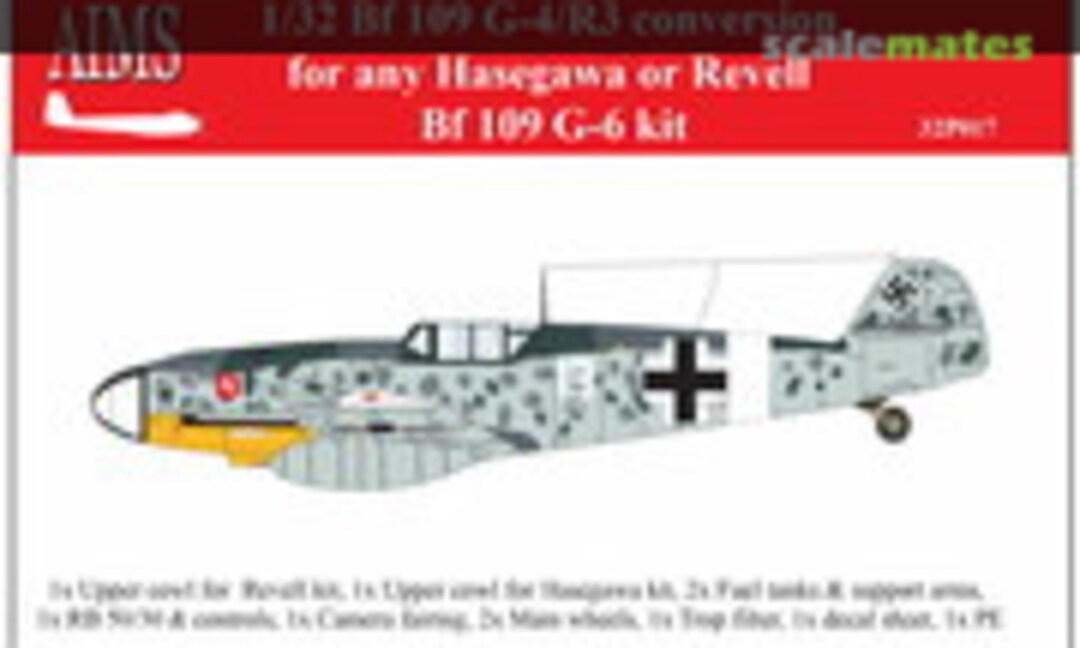 1:32 Bf 109 G-4/R3 conversion for any Hasegawa or Revell Bf 109 G-6 kit (AIMS 32P017)