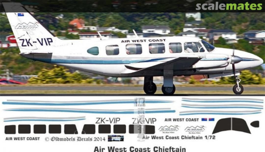 Boxart Chieftain - Air West Coast OMD0550 Oldmodels Decals Boxart Chieftain - Air West Coast OMD0550 Oldmodels Decals